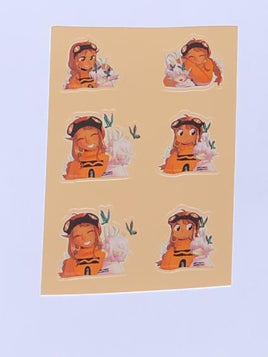 Orange & White Sticker Sheet