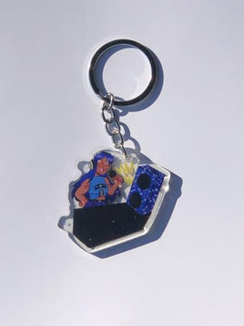 Human Blue Keychain